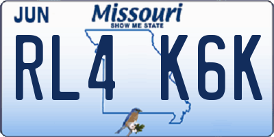 MO license plate RL4K6K