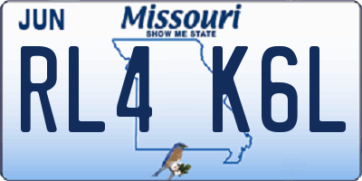 MO license plate RL4K6L
