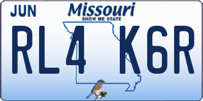 MO license plate RL4K6R