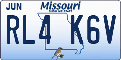 MO license plate RL4K6V