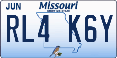 MO license plate RL4K6Y
