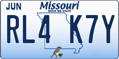 MO license plate RL4K7Y