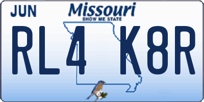MO license plate RL4K8R