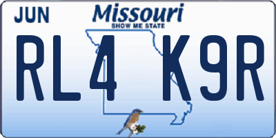 MO license plate RL4K9R