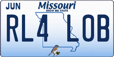 MO license plate RL4L0B