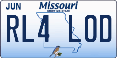 MO license plate RL4L0D