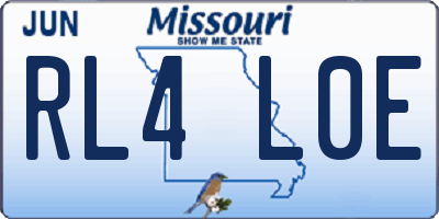 MO license plate RL4L0E