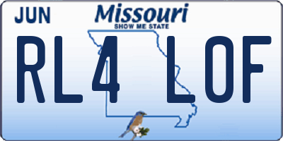 MO license plate RL4L0F