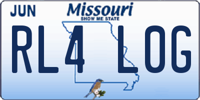 MO license plate RL4L0G