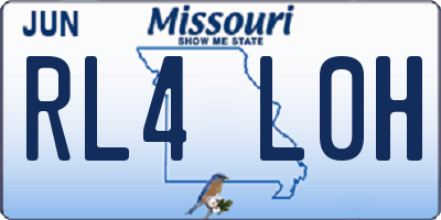 MO license plate RL4L0H