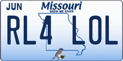 MO license plate RL4L0L