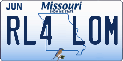 MO license plate RL4L0M