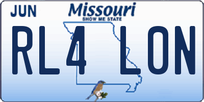 MO license plate RL4L0N