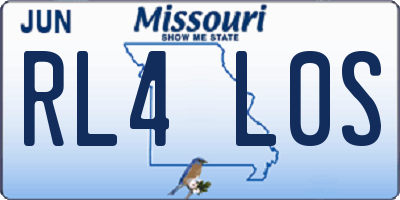 MO license plate RL4L0S