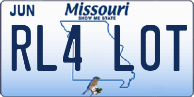MO license plate RL4L0T