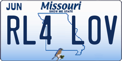 MO license plate RL4L0V