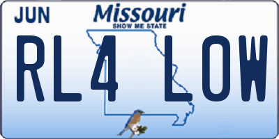 MO license plate RL4L0W