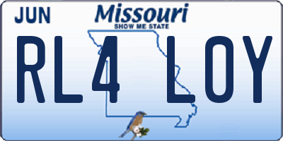 MO license plate RL4L0Y