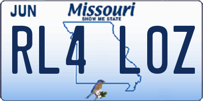 MO license plate RL4L0Z