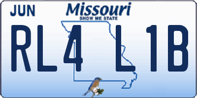 MO license plate RL4L1B