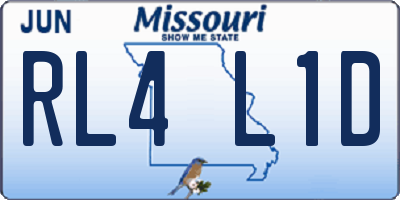 MO license plate RL4L1D