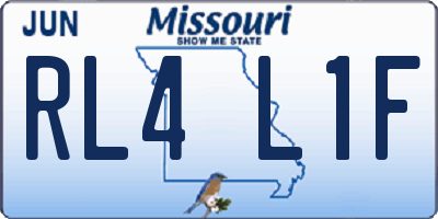 MO license plate RL4L1F