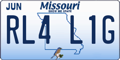 MO license plate RL4L1G
