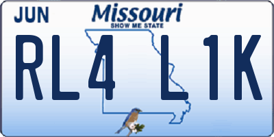 MO license plate RL4L1K
