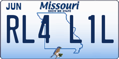 MO license plate RL4L1L