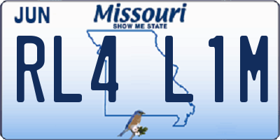 MO license plate RL4L1M