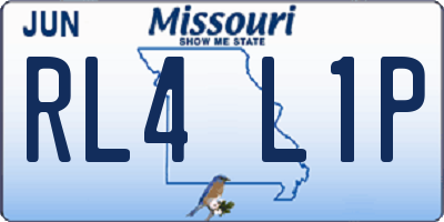 MO license plate RL4L1P