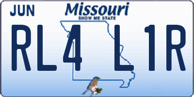 MO license plate RL4L1R