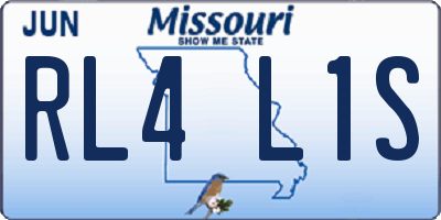 MO license plate RL4L1S