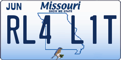 MO license plate RL4L1T