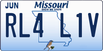 MO license plate RL4L1V