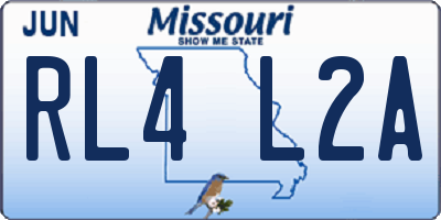 MO license plate RL4L2A