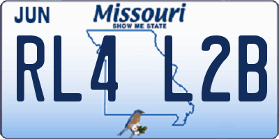 MO license plate RL4L2B