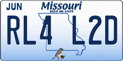 MO license plate RL4L2D