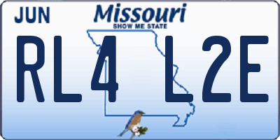 MO license plate RL4L2E