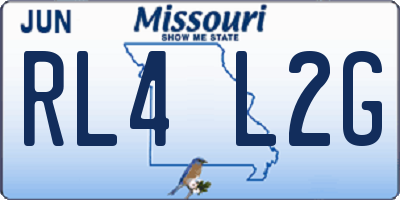 MO license plate RL4L2G