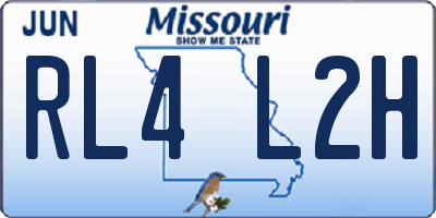 MO license plate RL4L2H