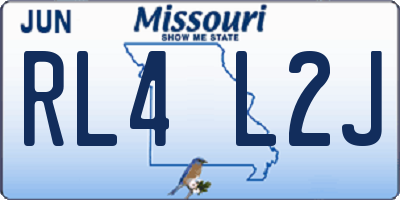 MO license plate RL4L2J