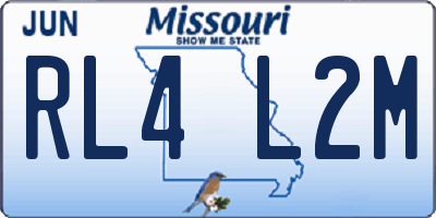 MO license plate RL4L2M