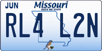 MO license plate RL4L2N