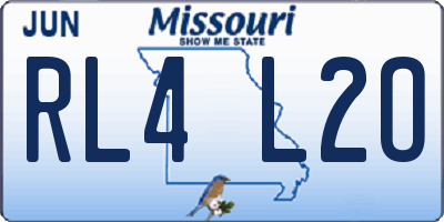 MO license plate RL4L2O