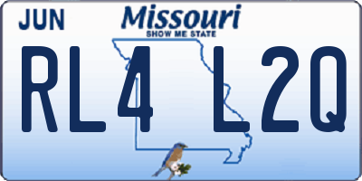 MO license plate RL4L2Q