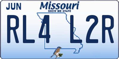 MO license plate RL4L2R