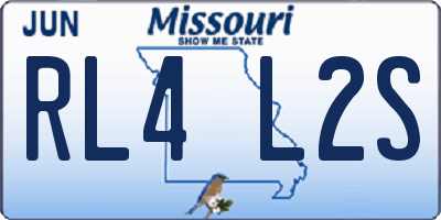 MO license plate RL4L2S