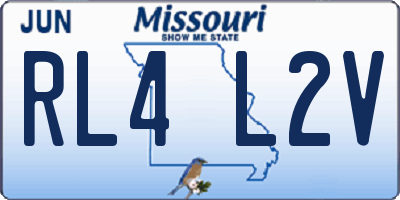 MO license plate RL4L2V