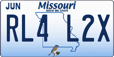 MO license plate RL4L2X